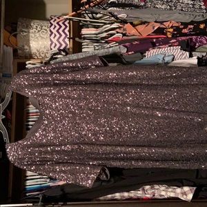 Silver sequin dress